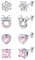 LOLIAS 4 Paar Ohrstecker Silber 925 Mädchen Damen Hypoallergene Herzform Blume Schmetterling Zirkonia Ohrringe Set Süße Rosa Ohrringe CZ Schmuck für Geschenk