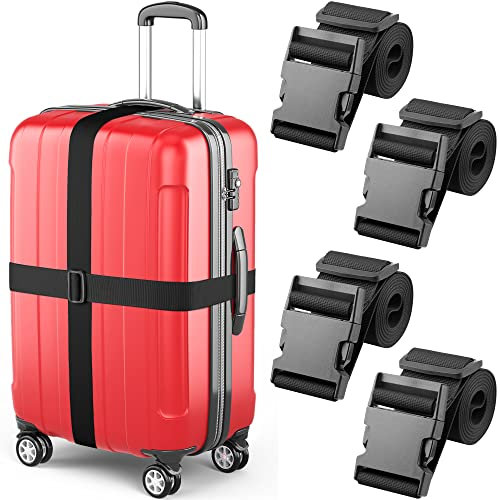 Cinghie per bagagli, cintura in nylon nera regolabile per valigie e borse da viaggio di Mifflin-USA