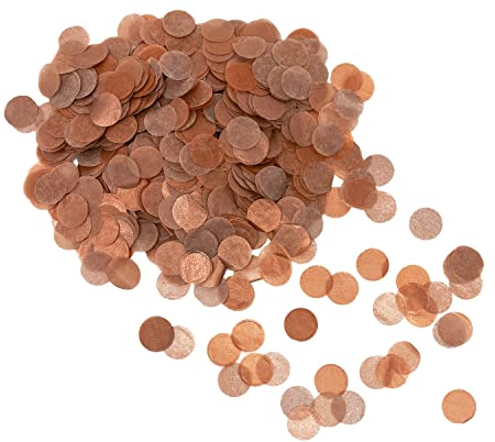 Oblique Unique® Papier Konfetti rund Tischdeko für Geburtstag Silvester Feier Jubiläum Kindergeburtstag Streu Deko (Rosé)