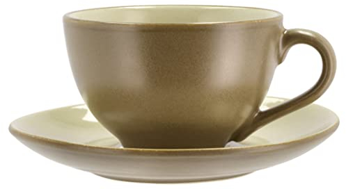 BITZ Wood Tasse mit Untertasse Dia 10,3 x 6,3 cm 24 cl Wood/Sand