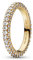 PANDORA Timeless Einreihiger Pavé Ring mit vergoldeter Metalllegierung und Cubic Zirkonia Timeless Collection, Größe 58, 162627C01-58