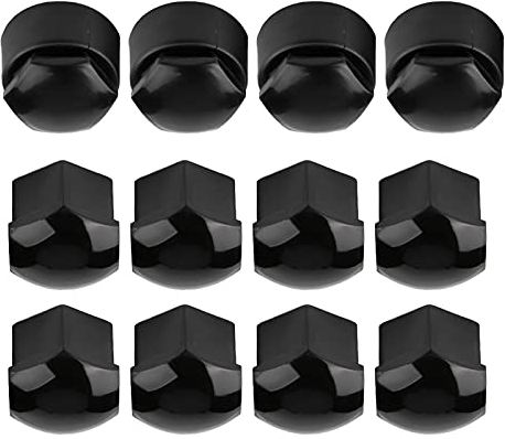 20 Stück 17mm Auto-Rad-Nuss-Felgen Abdeckung, Hochfeste Auto-Rad-Auto-Nabe-Nuss-Schraube Schutz Anti-Diebstahl-Abdeckung (Schwarz)