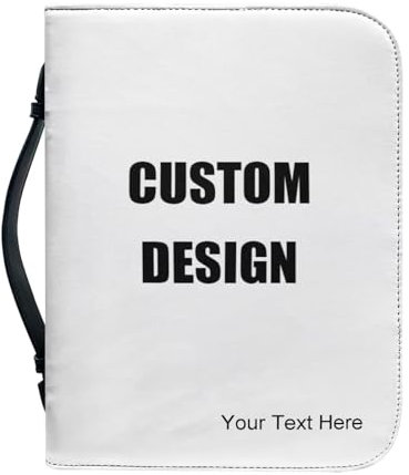Tutolipy Design personalizzato Bibbia Cover PU Leather Zipper Book Cover Multi-funzione Bibbia Custodia per il trasporto Regalo Personalità di medie dimensioni