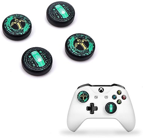 DLseego Daumengriff-Kappen-Design für NS Pro/PS5/PS4/Xbox-Konsole, analoger, weicher TPU-Controller, Schutzgriff, rutschfest, japanische Amin-Abdeckungen, 4 Stück, Joystick-Kappen, Ritterschwert