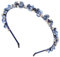 SUNSK Strass Haarband Kristall Seite Modische Haarreife Strass Elastisches Haarband Haarschmuck Haarreif Haarreifen Damen Haar Dekoration für Frauen und Mädchen (Blau)