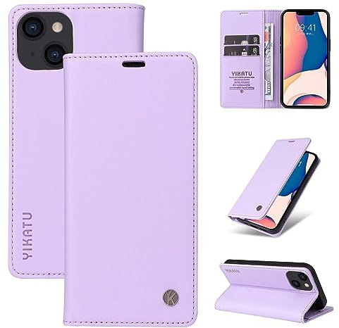 GoodcAcy Funda Xiaomi Redmi Note 13 Pro Plus, Funda de Cuero Genuino, Estuche Comercial de Cuero Duradero (Plegable, con Ranura para Tarjeta Case) para Xiaomi Redmi Note 13 Pro Plus- Violeta