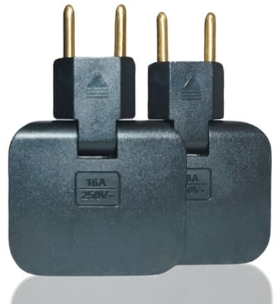Pack de 2) Ladrón Enchufes Plano 3 en 1 – Enchufe Múltiple con Cabezal Giratorio 180° para Espacios Reducidos – Adaptador Compacto, Ideal para Hogar y Oficina– Regleta sin Cable para Ahorrar Espacio