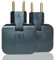 Pack de 2) Ladrón Enchufes Plano 3 en 1 – Enchufe Múltiple con Cabezal Giratorio 180° para Espacios Reducidos – Adaptador Compacto, Ideal para Hogar y Oficina– Regleta sin Cable para Ahorrar Espacio