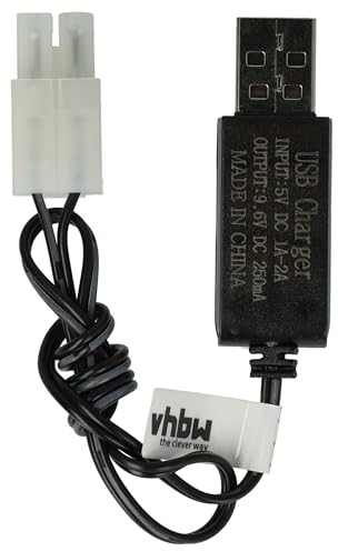 vhbw Chargeur USB pour Batterie de modélisme RC avec Connexion Tamiya ou Pack d'accus - 60 cm 9,6 V