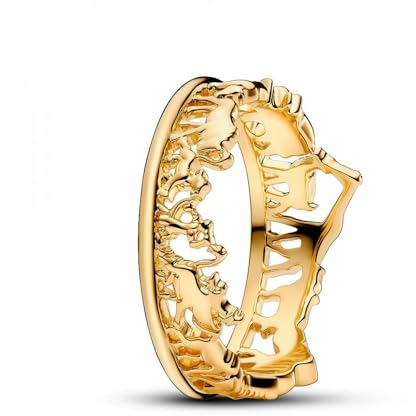 PANDORA Disney Der König der Löwen aus Sterling Silber mit vergoldeter Metalllegierung, Größe: 58, 163362C00-58