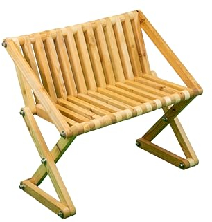 Kaiserbeet® Gartenbank mit Rückenlehen aus Lärchenholz Ideal für Terasse/Balkon/Garten