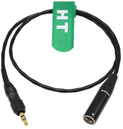 HangTon Audiokabel für BMPCC 4K 6K Canon C70 Kamera, Sennheiser EK500 G4 Sony UWP D21 URX Deity Empfänger, Verriegelung 3,5mm 1/8 auf Mini-XLR 3 Pin 30cm