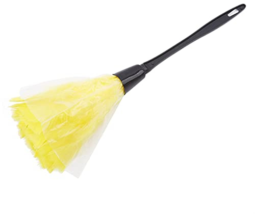 plumeau, Ensemble plumeau plumeau Multicolore Brosse Anti-poussière Statique Manche en Plastique Noir plumeaux for Outils de Nettoyage de fenêtre d'ordinateur poignée plumeaux(Color:Black)