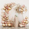 Kit Arche Ballons Anniversaire en Or Rose, 133pcs Guirlande Ballons Rose Crème Or Blanc pour Filles Anniversaire, Ballons blanc rose pour fête Baby shower, Fiançailles, Mariage