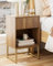 HEYZOEY Mesita de noche con cajones, mesitas de noche de madera, mesita de noche con espacio de almacenamiento, mesita auxiliar de noche para dormitorio, salón, 29 x 39 x 61,5 cm, nogal