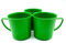 Tasse 330 ml, 3 Stück im Set, Farbe grün, Plastikgeschirr, Campinggeschirr, Kunststofftasse, Kindergeschirr