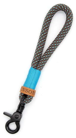 KENSONS for dogs Schlüsselanhänger aus Tau in Schwarz-Braun-Blau | Soulful Noir | Schlüsselband | Lanyard für Männer und Frauen - mit Liebe handgemacht | Geschenk | Valentinstag | Geburtstag