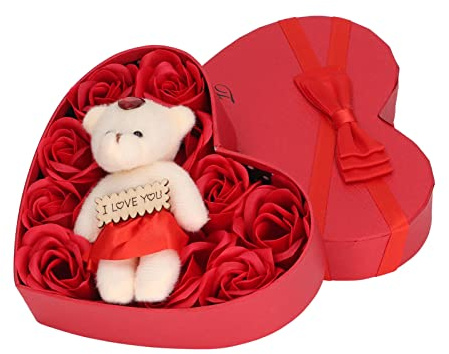 TARSHYRY Rose Petals For Bath, Bath Er Floral Scented Soap Rose Er Petals Soap S Box Home Decorations For Anniversary, Birthday, Wedding, 6.7x6.1x1.6in