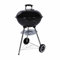 Nexos Kugelgrill Holzkohlegrill mit Deckel & Thermometer – Ø 41,5 cm verchromter Grillrost – BBQ Grillwagen mit Rädern – Schwarz – Outdoor Grill für Garten & Terrasse