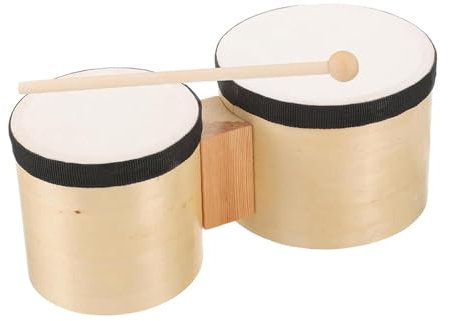 Harilla Festival Bongo Trommel Bongos für Erwachsene Holz Percussor Musikinstrument Tragbare Tamburine für die frühe Bildung Alter 2 3 4 5 6