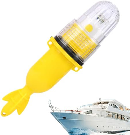 Fishing Strobe Lights, Safety Beacon Light, Bait Lamp Attractants, Waterproof Glow Stick Replacement, Long-Lasting LED Flash, for Saltwater Kayaking, Pontoon Boats, Marine Buoys