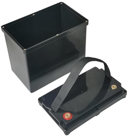 Batteriebox Gehäuse für 12V/24V Batterien 32650 33140-22.9x13.8x20.8cm PP-Material - Solar Outdoor Marine Boot Zubehör