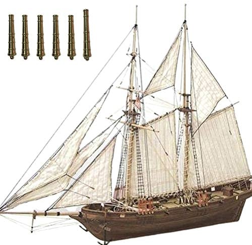 Gmuret Holz Segelboot Modell, Holzschiff Kit DIY Schiffsmodell Kit Schiffbausatz Segelschiff Modellbausatz Holz Schiff Bausatz Flaggschiff Spielzeug