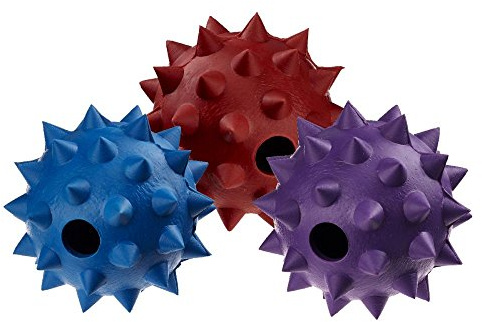 Classic PETBLIS Rubber Spike Ball With Bell 9cm 3.5 inches, 100 g