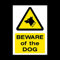 Beware of the dog Plastic Sign with 4 Pre-Drilled Holes - Fouling/Dog Area/Clean it up/Security Guard Dogs (MISC60)