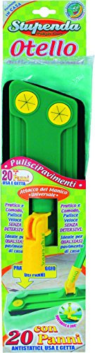 Stupenda ATT00029A Attrezzo Puliscipavimento Otello, Giallo/Verde, 12x51x4 cm