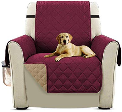 PETCUTE Sofaschoner 2 sitzer Couch überwurf couchbezug sofaüberzug Sofa Schutz Sofa Abdeckung 3 sitzer Sofaüberwurf Weinrot