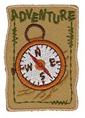 M & C Aventure Compass Iron-On Patch 5 cm x 4.5 cm