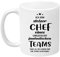 TassenTicker - ''Ich bin stolzer Chef eines ungeheuer fantastischen Teams'' - beidseitig bedruckt - Kaffeetasse - Arbeit - Büro - Geschenkidee (Weiss)