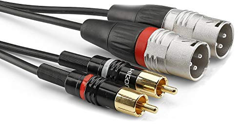 Sommer Cable HBP-M2C2-0060 - Cable adaptador de audio (2 conectores RCA y 2 conectores XLR de 3 pines, 0,60 m)