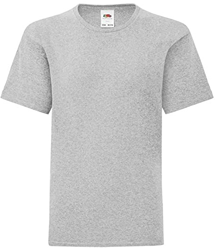 Fruit of the Loom Jungen Iconic T-Shirt (7-8 Jahre) (Grau meliert)