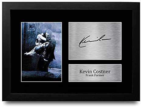 HWC Trading FR A4 Kevin Costner The Bodyguard - A4 Framed Geschenke Gedruckt, Signiert Autogramm Bild Für Film-Erinnerungsstücke-Fans - A4 Eingerahmt