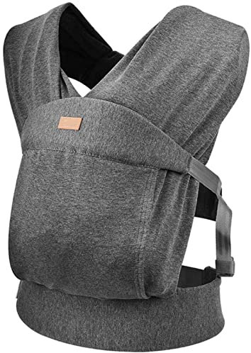 WPHH Babytrage Für Neugeborene Bis Kleinkinder, Nach Vorne Gerichtete Kindertrage, Atmungsaktive Baumwolle Babytragetuch Für Die Ganze Saison,Dark Gray