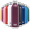Polar Gear Stainless Steel Water Bottle - 500ml Vacuum Insulated Metal Water Bottle, Double Wall, Leakproof Drinks Bottle - 12H Hot, 24H Cold - Perfect for Work, Travel, Sports, Gym - Grape