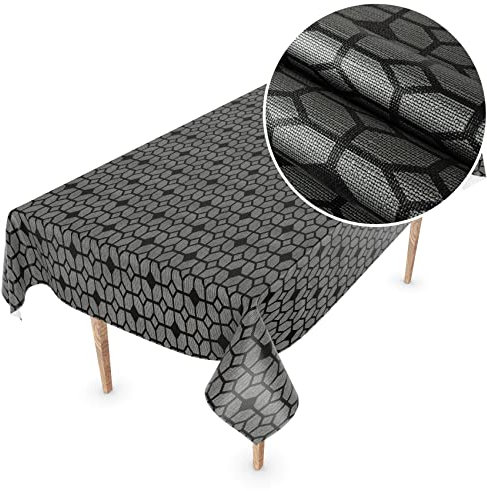 Wachstuchtischdecke Wachstuch Tischdecke abwaschbar Wachstischdecke Rechteck, rund, oval Premium Prägung Gartentischdecke Elegance 100x140cm Schnittkante Heidi