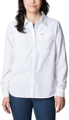 Columbia Women's Silver Ridge 3.0 EUR Long Sleeve Long Sleeve Shirt, White, Size XS