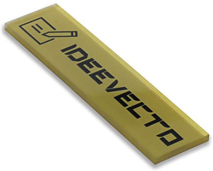 Plaque boite aux lettres Plexiglass OR personnalisable Adhésive - dimension 100x25mm - épaisseur 3mm - 5 coloris - Résistant intempéries et UV - Facile à poser - Fabrication Atelier France