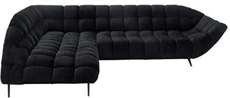 modernes Ecksofa Gappa - aus hochwertigen Materialien - schlicht, funktional und bequem - hochelastischer Schaumstoff - mit elektrisch verschiebbarer Sitzfläche (Royal Velvet 22 linke Seite)