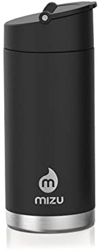 Mizu V5 Coffee Lid Schwarz - Kleiner isolierter Edelstahl Trinkbecher, 450 ml, Größe 450 ml - Farbe Black