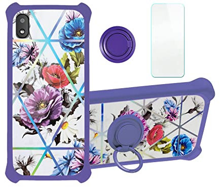 Aroepurt Hülle Für Gigaset GS110 hülle Kompatibel mit Gigaset GS110 Hülle Case Handyhülle Schutzhülle Cover [Mit 9H Härte HD Schutzfolie] PC + Silikon Ständer IMDZ-HUA2