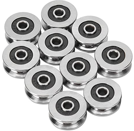 V1804-2RS, V-Nut-Kugellager, 10 Stück V1804-2RS 4188 Mm Lagerstahl V-Nut-Schienenrollenlager Führungsschienenlager, Glatte Rillenkugellager