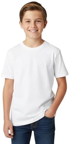 A2Z 4 Kids Boys Cotton T-Shirt Plain - T Shirt PL White 5-6