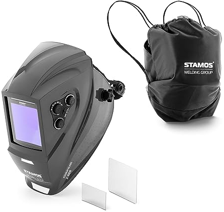 Stamos Welding Group Colour Glass X-100B Schweißhelm Colour Glass X-100B farbiges Sichtfeld Automatik Schweißhelm Schweißerhelm Schweißmaske