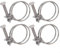 PETSTIBLE Drahtschlauchschelle Drahtschelle Schlauchschelle Spiralschlauch Luftschlauch 304 Edelstahl (50–55 mm) - Garten - Silber