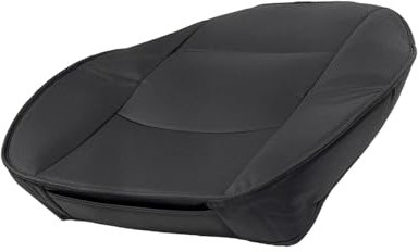 Mulcort Auto Sitzauflage Sitzkissen, Universal Leder Vollumlaufender Vordersitzbezug, Atmungsaktiv Anti Rutsch Autositzschoner, Auto Fahrzeug Sitzschut Schwarz