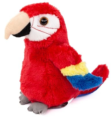 Teddys Rothenburg Kuscheltier Papagei rot 15 cm Plüschtier Plüschpapagei